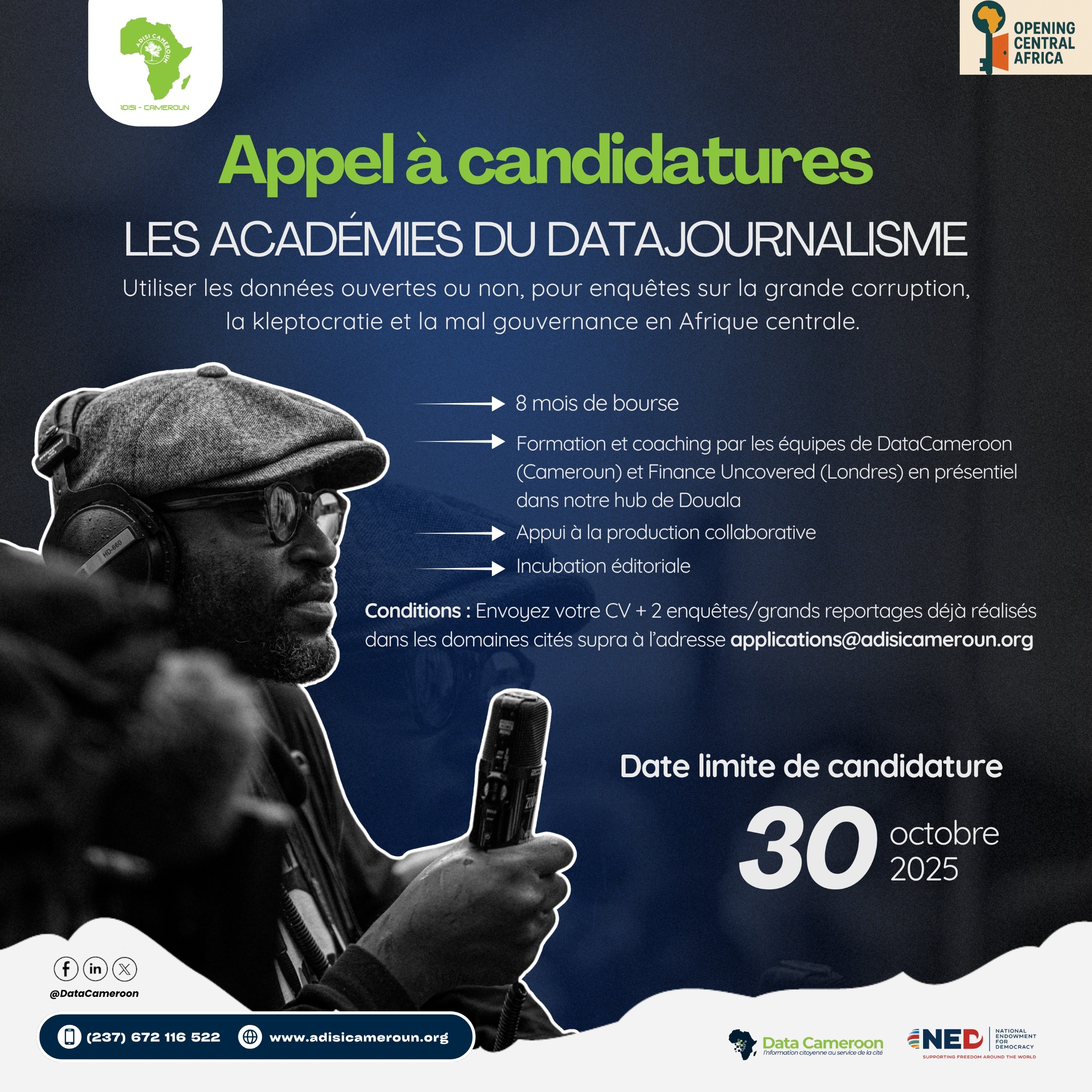 Bourse de Datajournalisme : Postulez Avant le 30 Octobre 2025