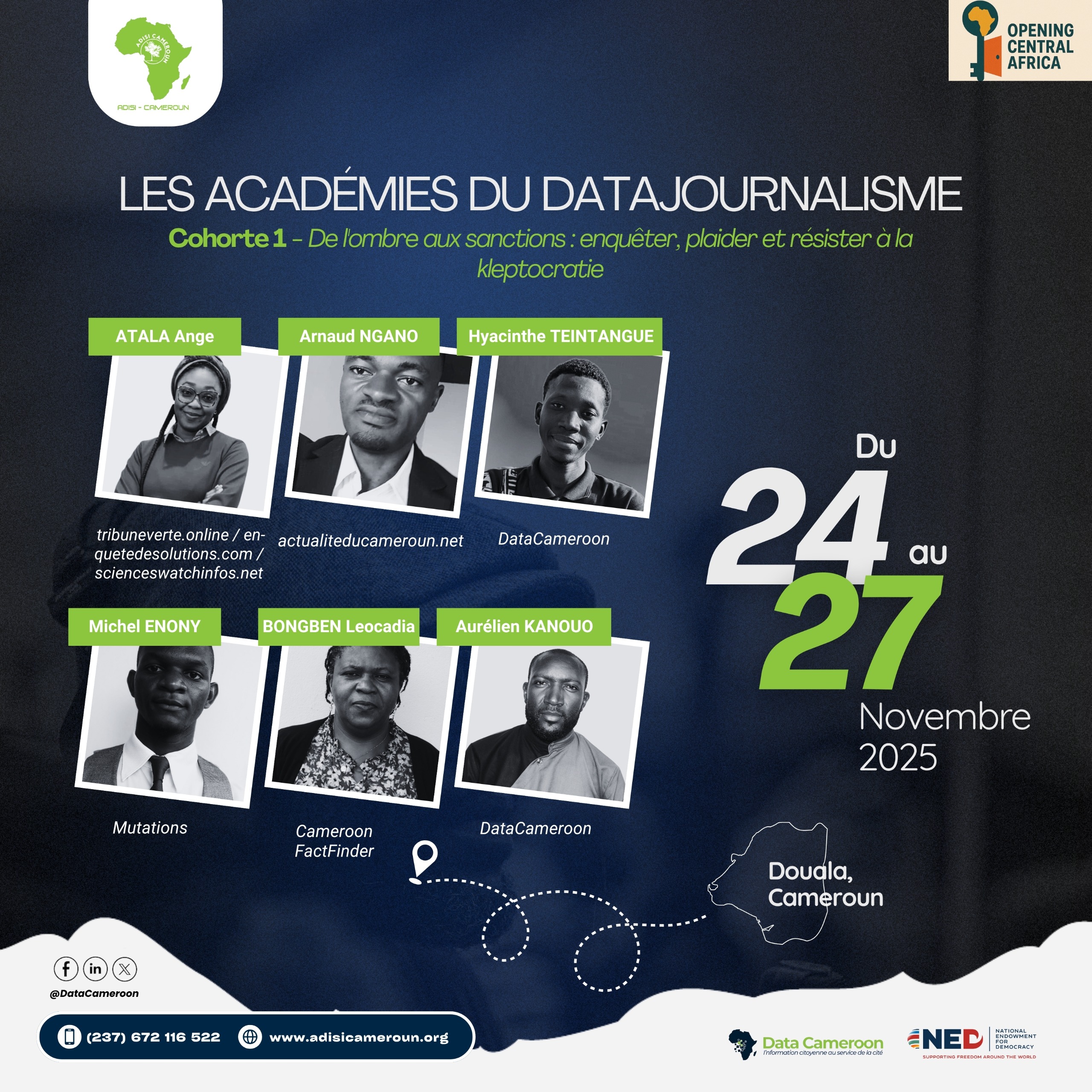Formation en DataJournalisme sur la Kleptocratie en Afrique Centrale